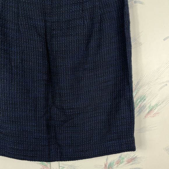 Ann Taylor LOFT Navy Blue Tweed Skirt 4T - Picture 6 of 9